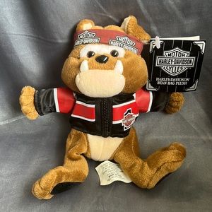 Harley Davidson Beanie Baby Plush Tanker Bulldog Vintage 1999